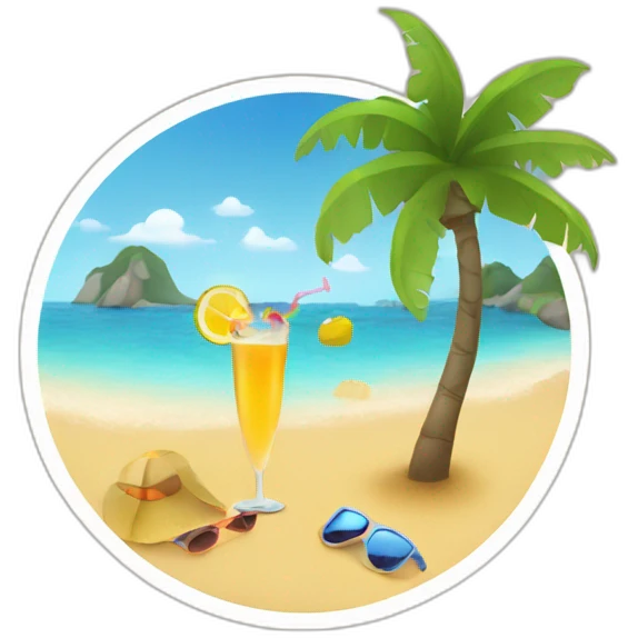 drinking beach emoji