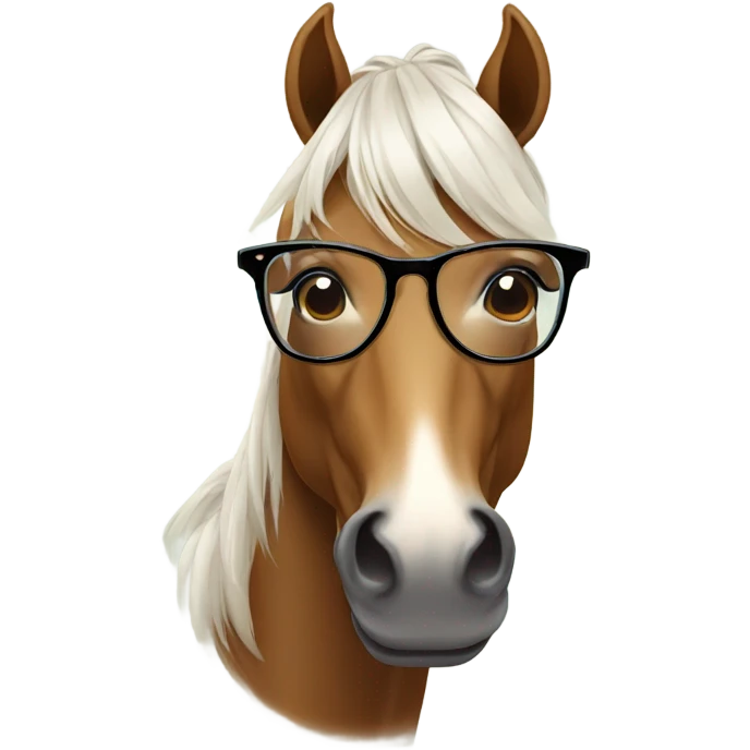 Horse with glasses emoji