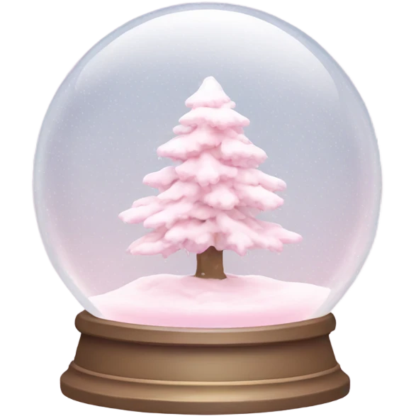 Pastel pink snow globe emoji