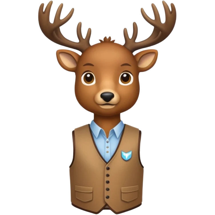 crea una mascota de equipo que sea un venado y lleve un chaleco con el nombre de telamon emoji