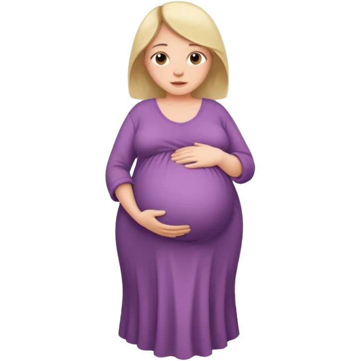 very heavily pregnant overdue woman with very  very big and large belly  emoji