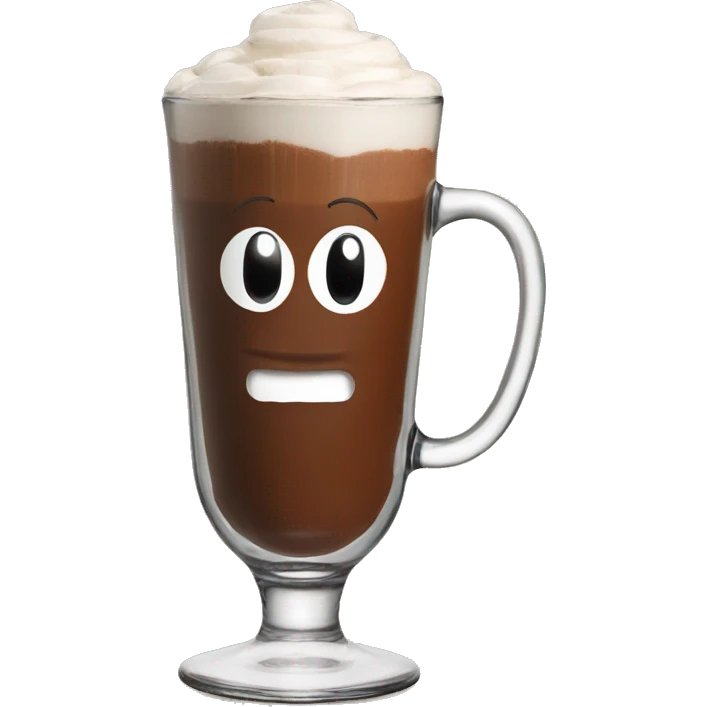 swiss hot chocolate tall glass emoji