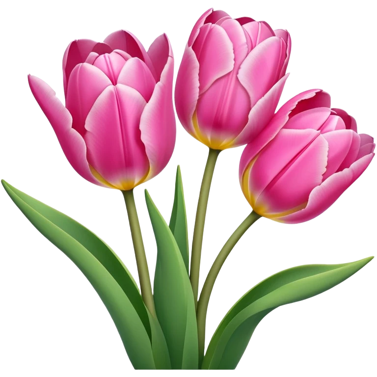 pink tulips emoji