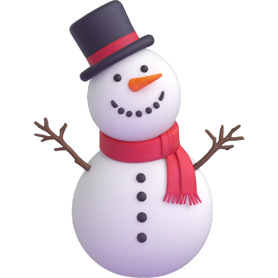 classic snowman emoji