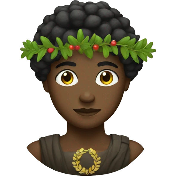 black greek with wreath emoji