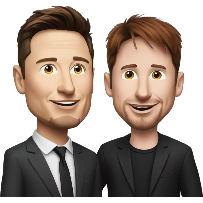 elon musk with lionel messi emoji