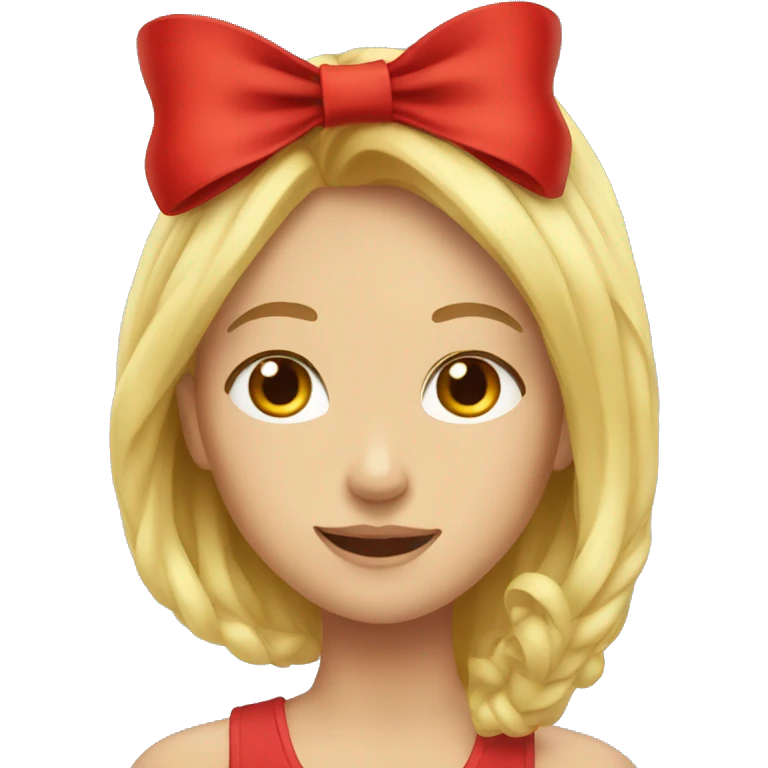 Red flowy bow emoji