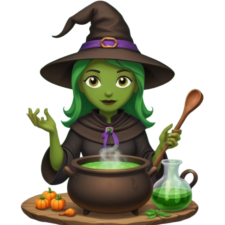 green witch cooking potion emoji