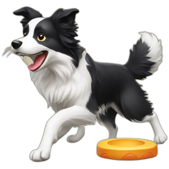 Border-collie-catching-frisbee emoji