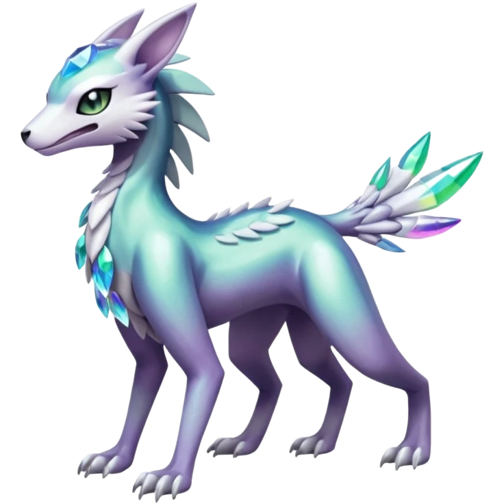 Meloetta-Sergal-Palkia-hybrid-fusion-Fakémon-creature, full body emoji