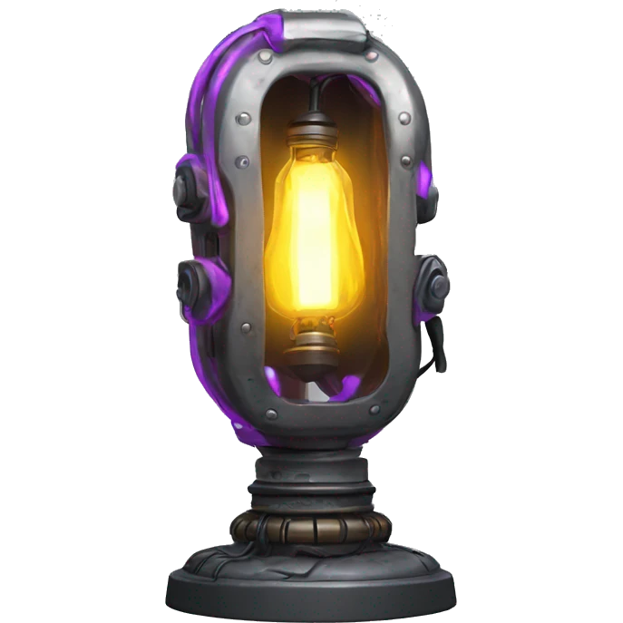 create a cool cyberpunk lamp emoji