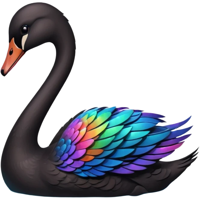 Turn ts 🦢into black emoji