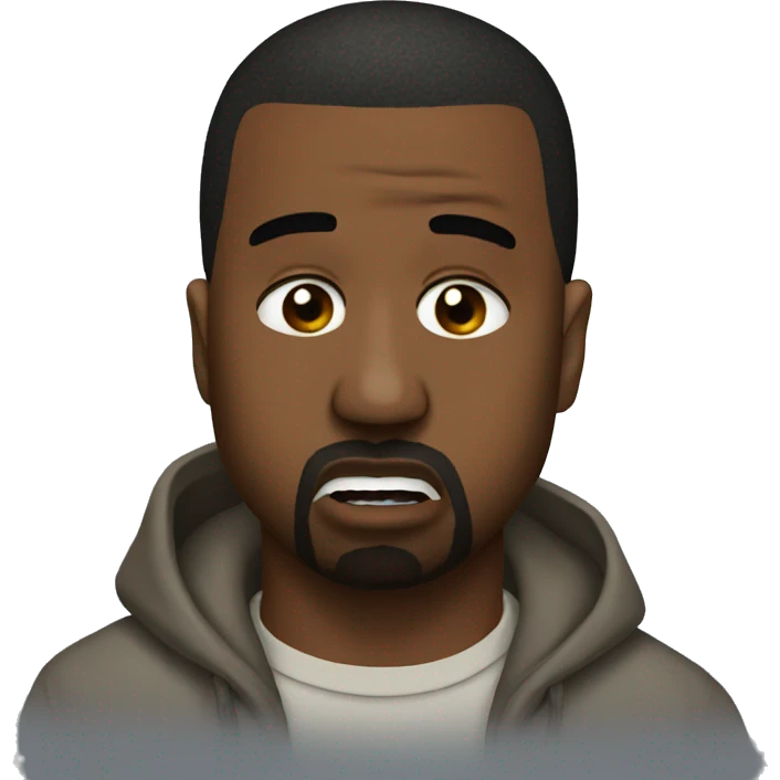 Kanye west crying with tears emoji