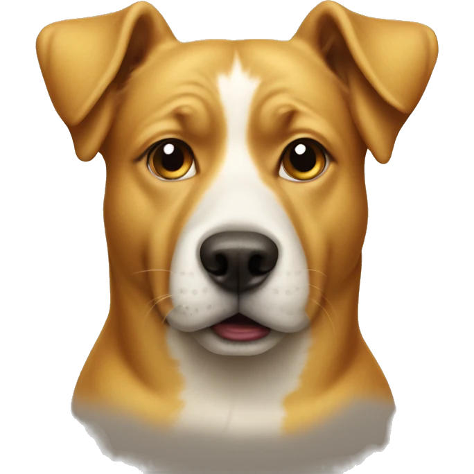 A pear with the face of a dog emoji