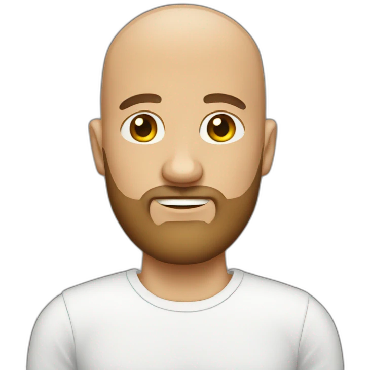 bald man with beard emoji