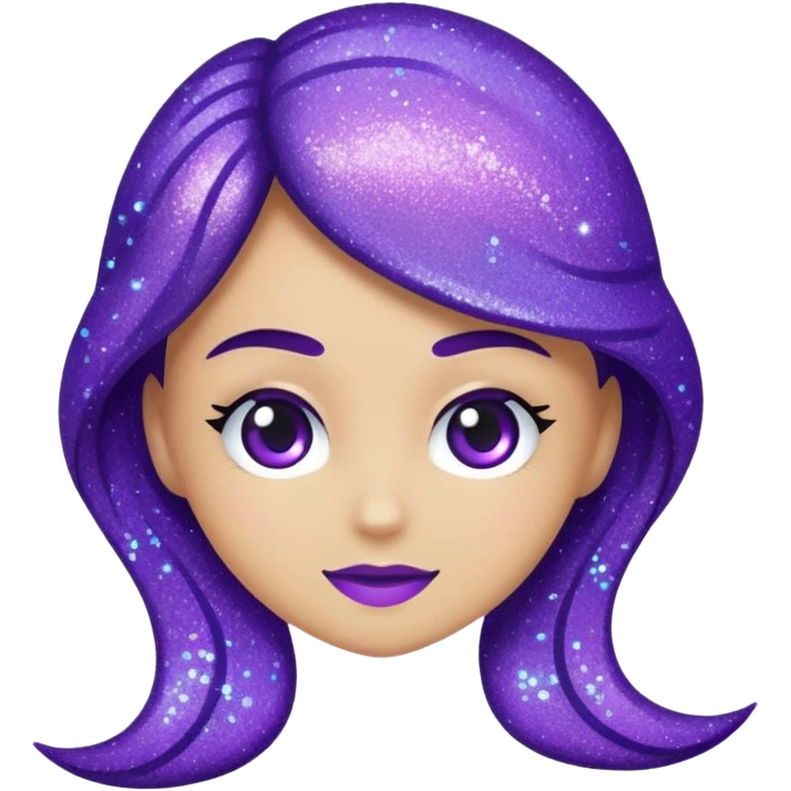 Glitter Roxo e Ciano Seta para direita emoji