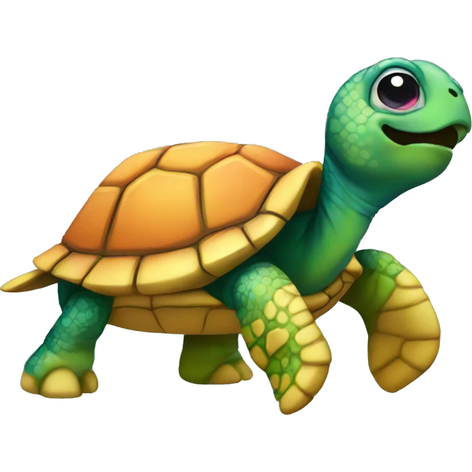 a colorful turtle  emoji