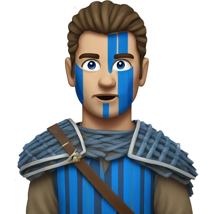 braveheart william wallce with blue striped paint on face emoji