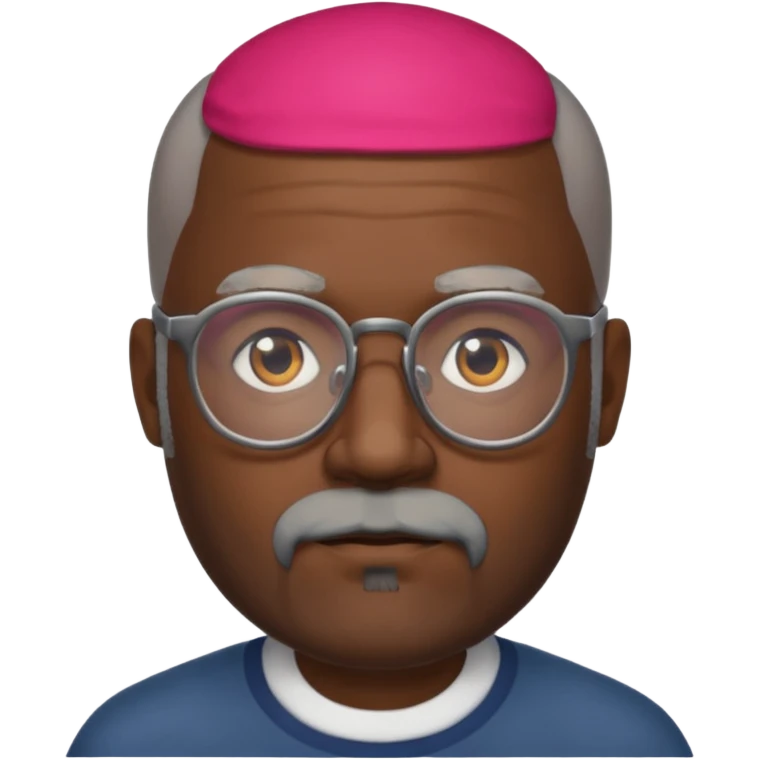 bald gray beard black man glasses emoji