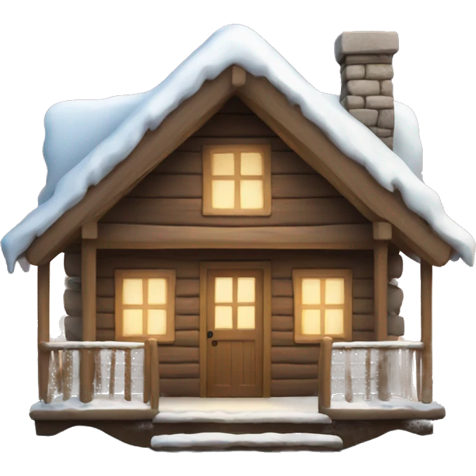 winter cabin emoji