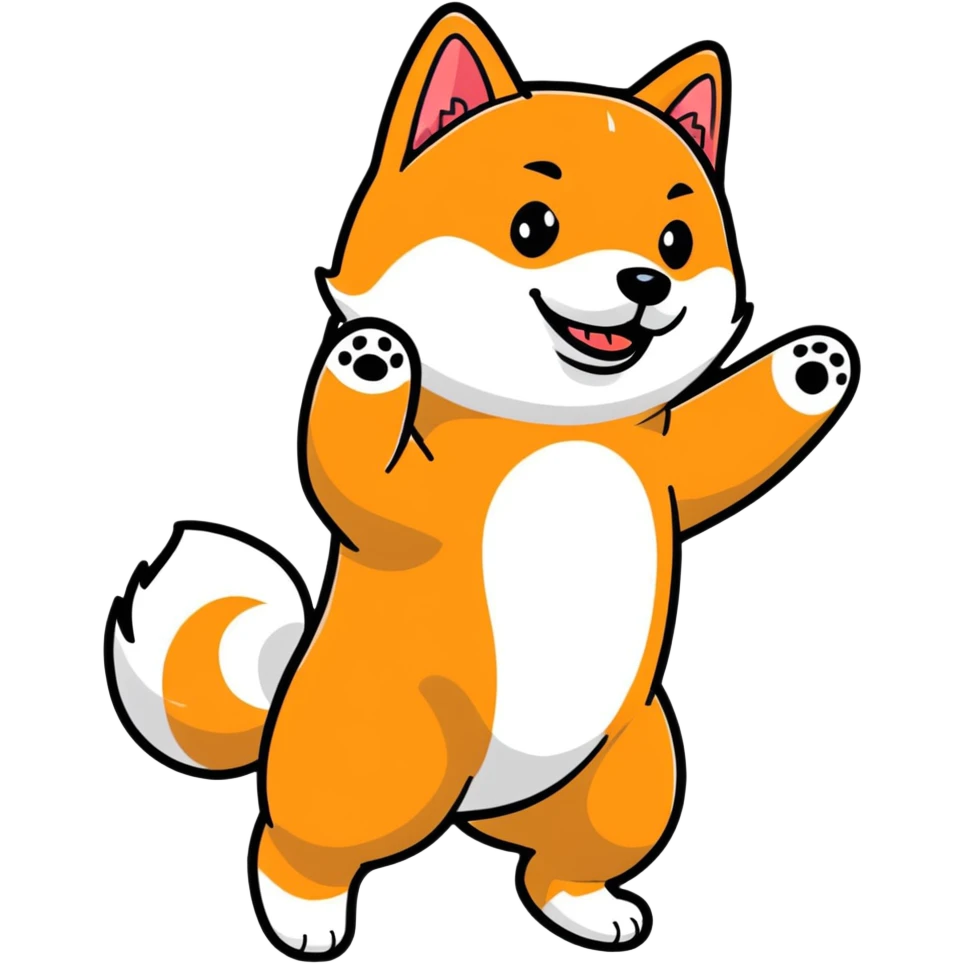 happy shiba inu dancing emoji