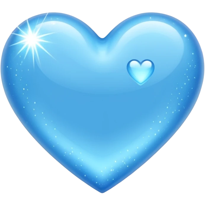 Light blue heart with sparkles  emoji