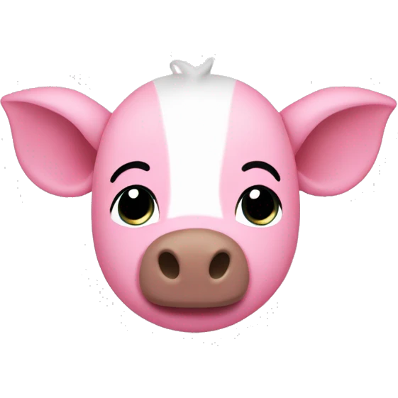 Nariz de cerdo, color rosa, fondo blanco  emoji