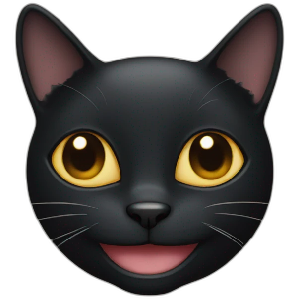 Black cat smile emoji