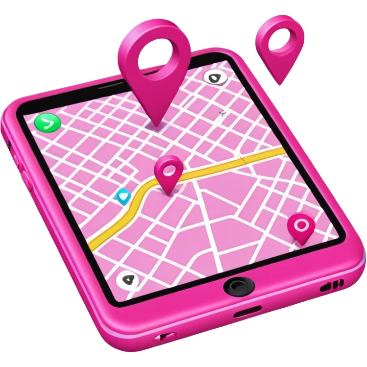 pink gps map lines emoji