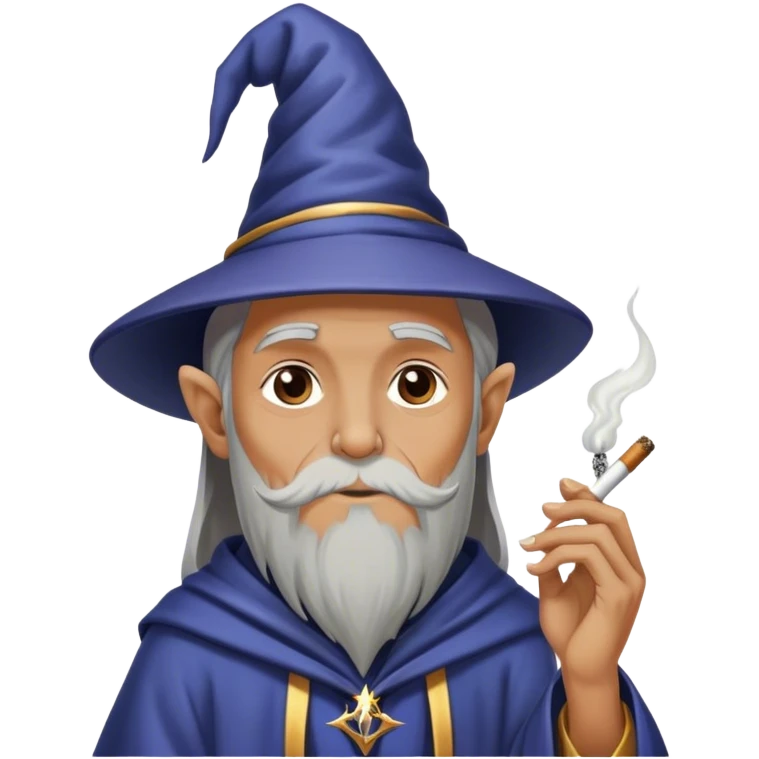 Wizard smoking joint emoji