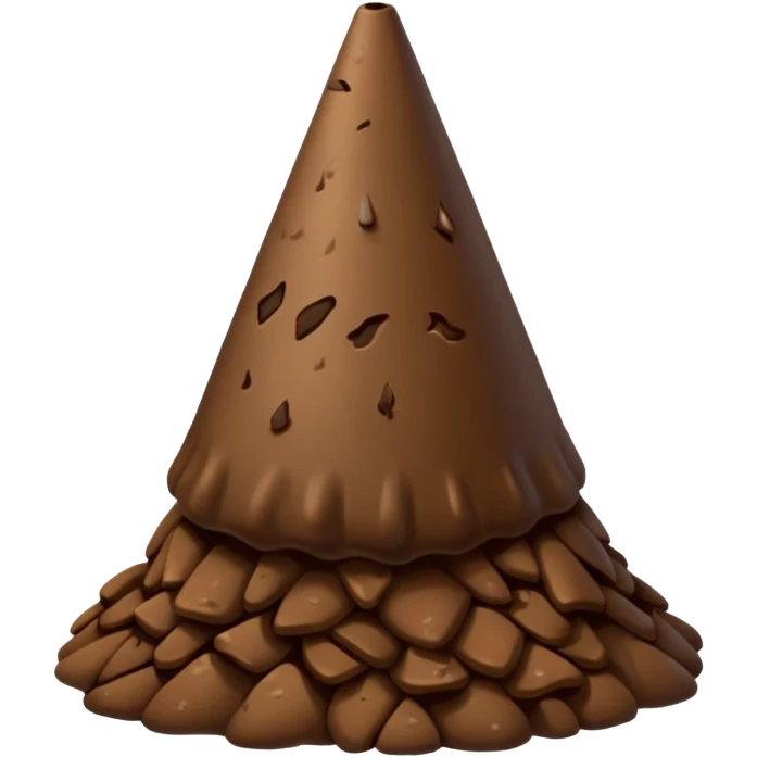 plain conical poop  emoji