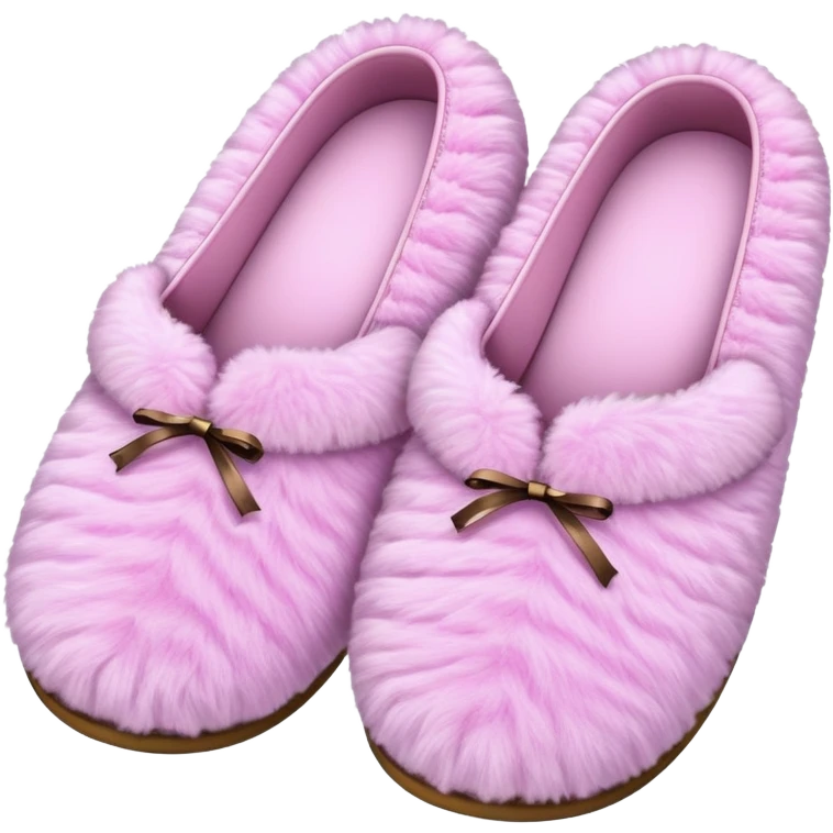 Pink fluffy pair of pretty slippers emoji