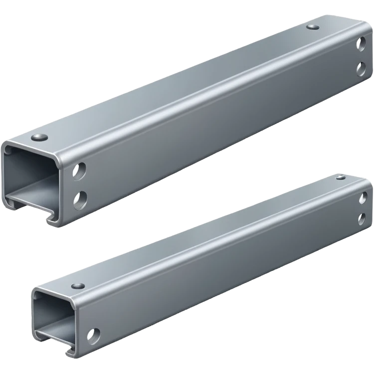 Clean metal beam, smooth steel surface, no rust, no scratches, industrial support beam, realistic, neutral color, high-quality render emoji