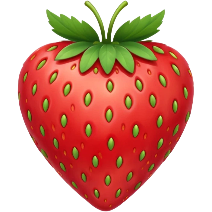 Strawberry shaped as a heart emoji