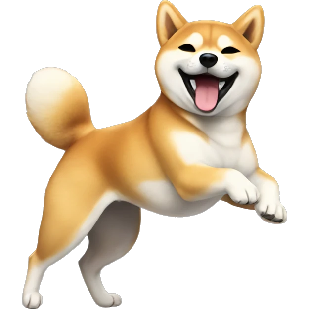 a happy shiba dancin emoji