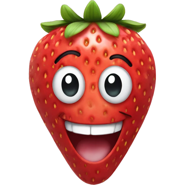 strawberry wit smile emoji