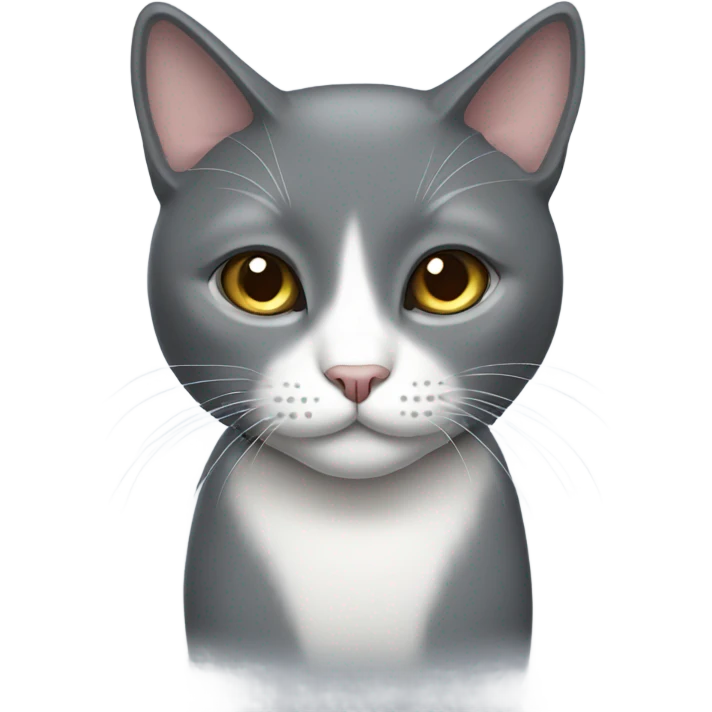 grey tuxedo cat emoji