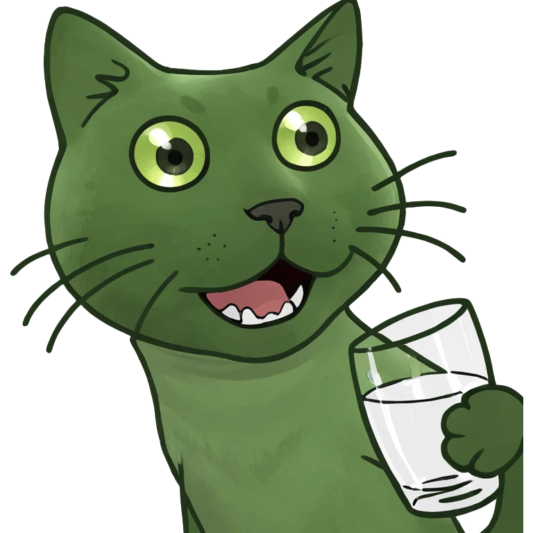 Cat q hit glass emoji