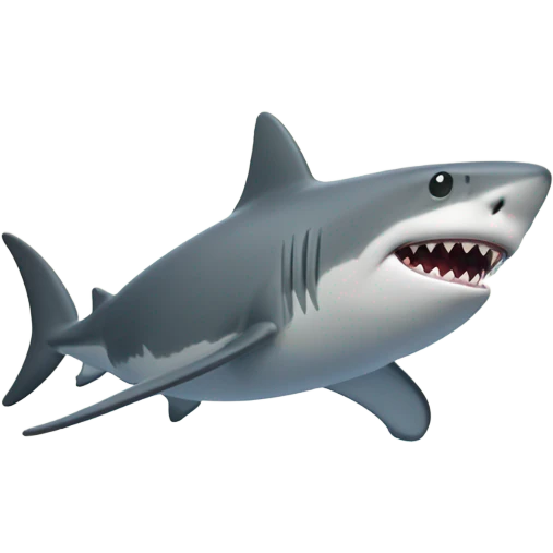 Shark riding a wave  emoji