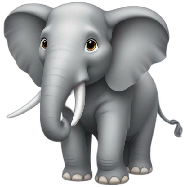 Elephane with jetback emoji