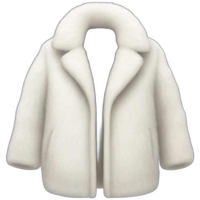 White Fur coat  emoji