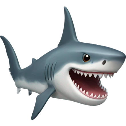 Un tiburón surfeando  emoji