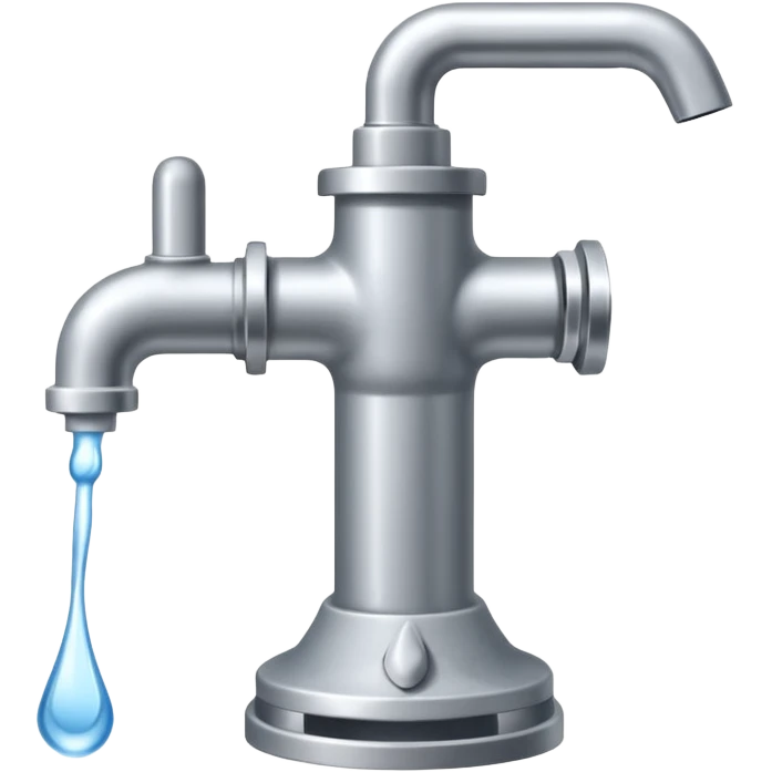 
water pump with a tap, water flows from the tap emoji