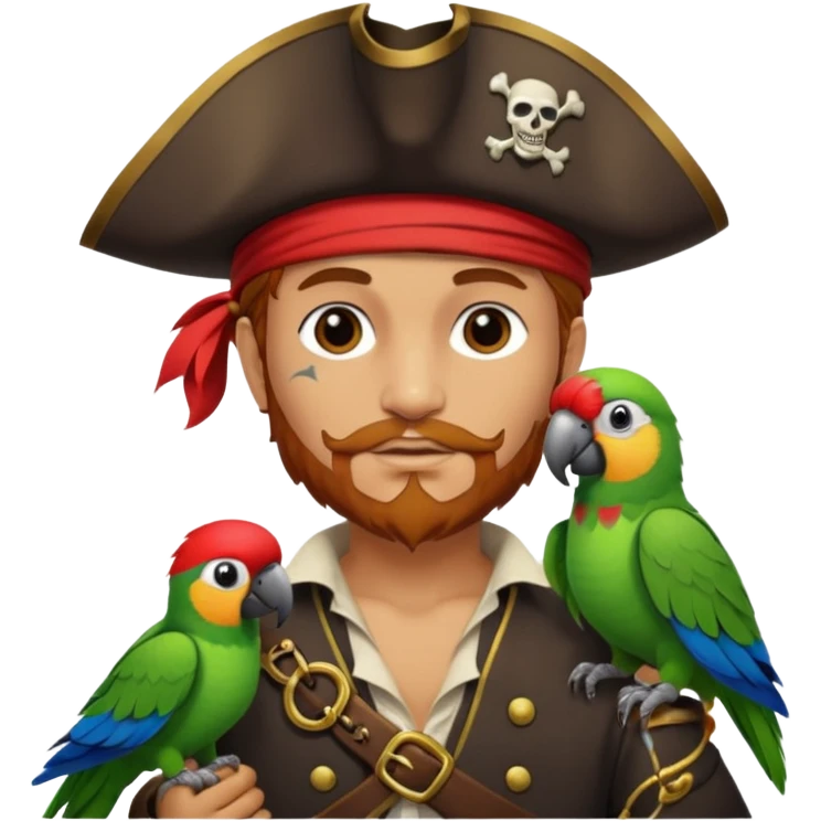 pirate and parrot emoji