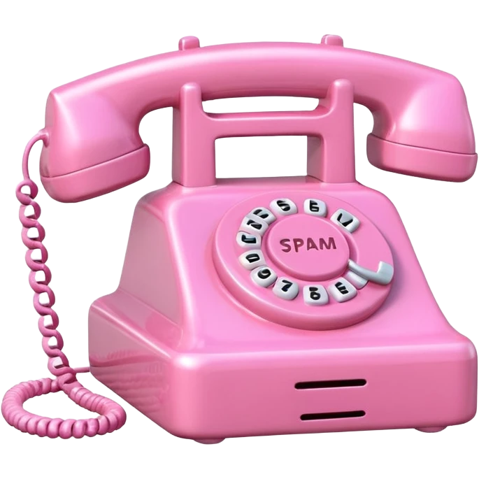 KAWAII pink SPAM phone SCULPTURE  emoji