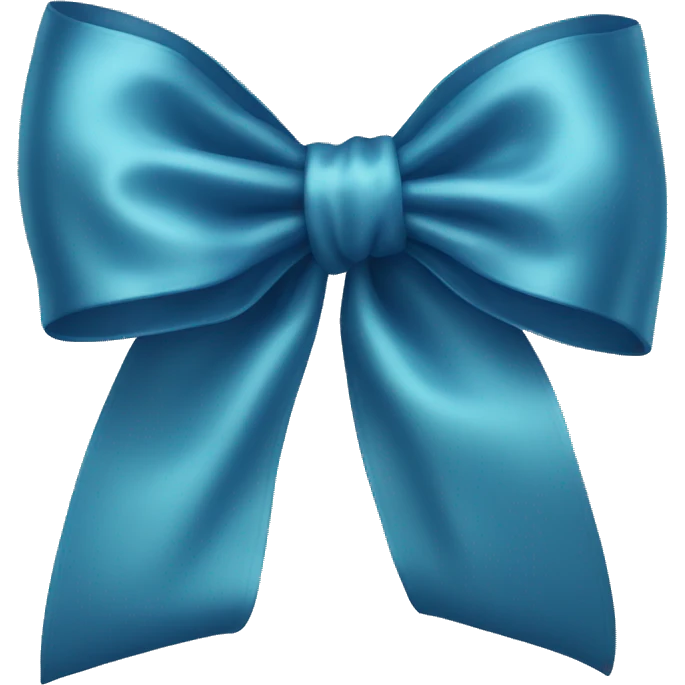 Blue silk bow emoji