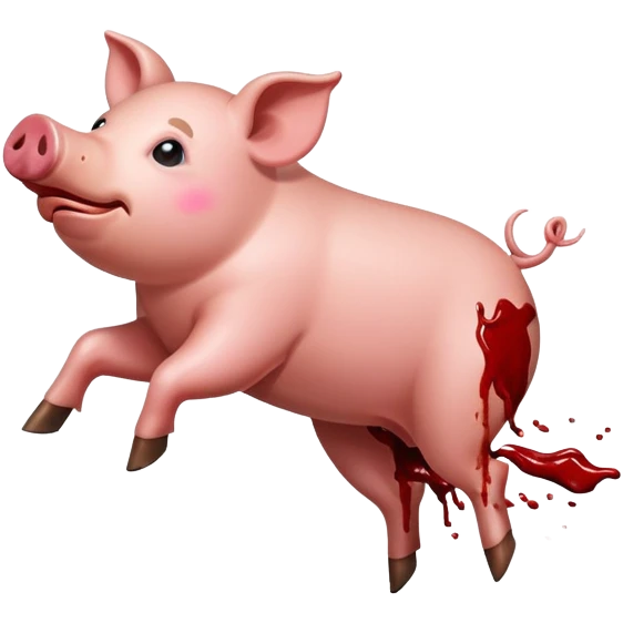 a pig flaying emoji