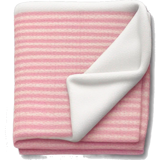 Plad white and pink blanket folded  emoji