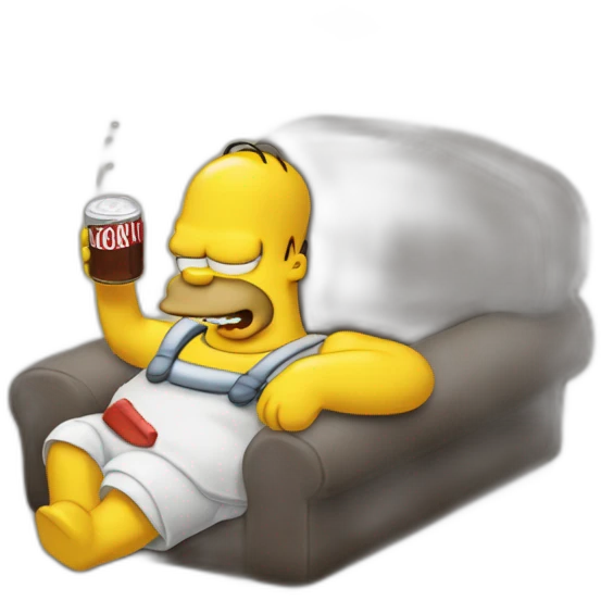 Homer simspon buvent un coca emoji