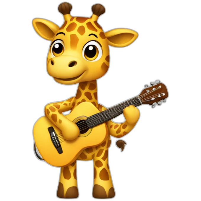 Giraffe playing guitar emoji